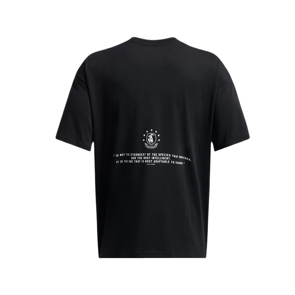 Under Armour Футболка с коротким рукавом и круглым вырезом с надписью Badge Of Honor Letter Print, мужские топы, черная 1386892-001
