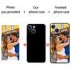 Персонализированный чехол с фото и текстом на заказ для iPhone 15 14 13 12 Pro Max 11 XR 8 7 Plus, силиконовый чехол с полной защитой, приятный для кожи