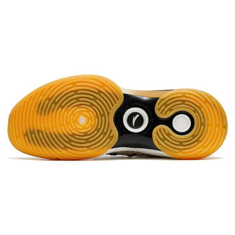 Anta Zup1 Nitrogen Technology амортизация противоскользящие износостойкие низкие баскетбольные кроссовки мужские коричневые белые 112321105-4