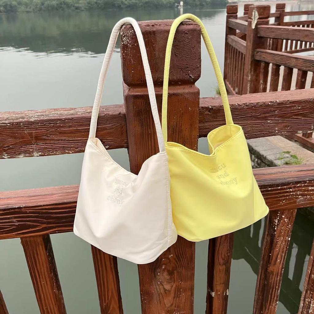 Portable Tote Bag Going Out High-Value Summer Bag Bucket Bag Macaron Color Shoulder Underarm Bag