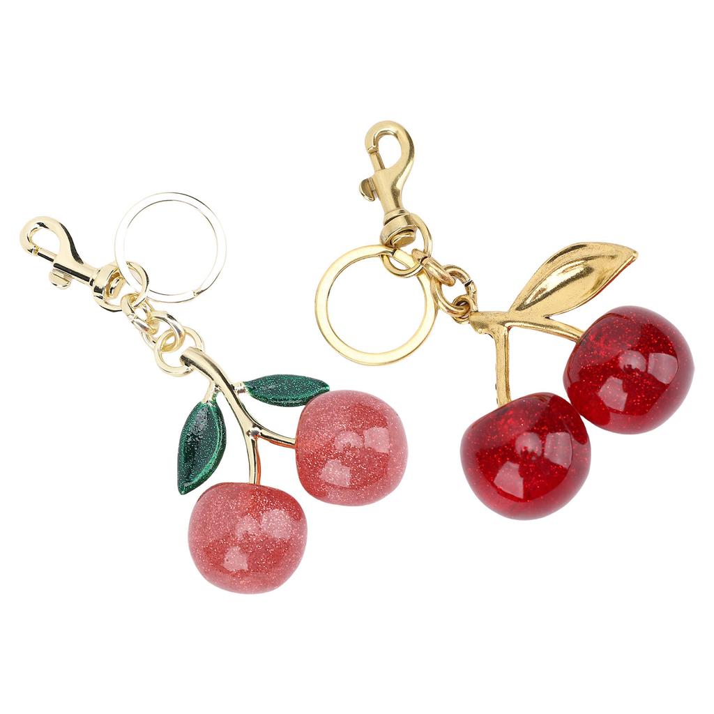 Брелок-подвеска для сумки в виде блестящей вишни, стильный женский, милый, для кошельков, сумок, автомобильный брелок