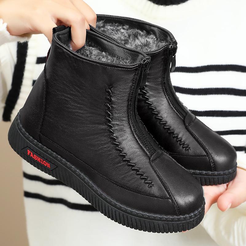 Cotton Boots Women's Winter Velvet Thickened Warm Mother Shoes Soft Sole Middle-aged and Elderly Cotton Shoes Outdoor Sports Snow Boots