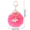 Fur Handbag Accessories Fluffy Angel Keychain Ballet Dancing Girl Keyring Car Pendant Key Buckle