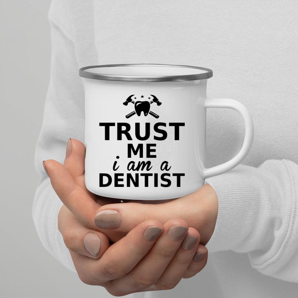 Кружка для кофе с эмалью Trust Me I Am с ручкой для вина, пива, сока, колы, молока, лучший подарок на праздник на открытом воздухе