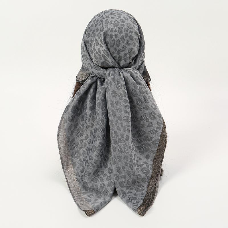 Square 100x100cm Silk Scarf Headwraps For Women Jacquard Hair Scarve Hijab Foulard Bandana Femme Headscarf