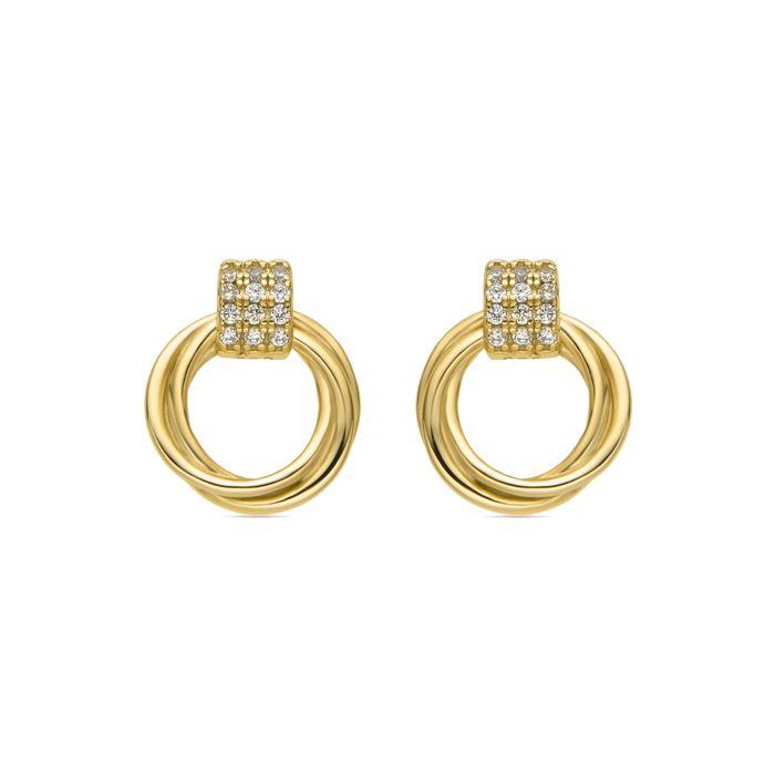 Boucles d'oreilles en argent 925 et zirconium brillant - Ukyo