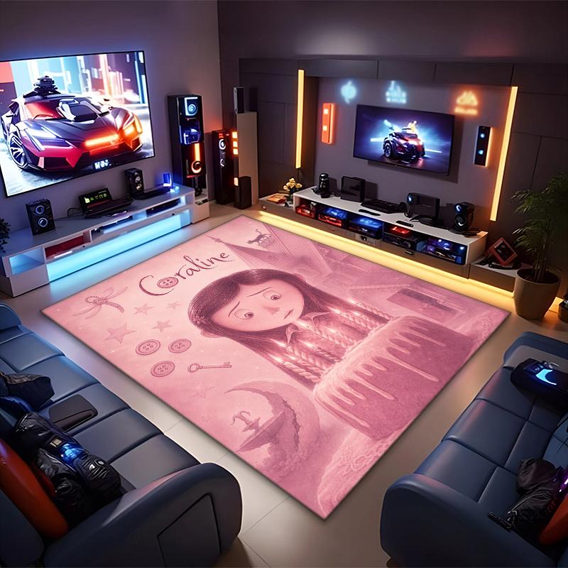 1PC Coraline Rug - home decoration Carpet For Living Room Bedroom Flooring Computer Chair Area Rug