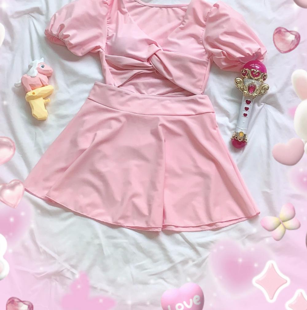 Корейский Хит Продаж Купальник-Юбка из Двух Частей - Купальник в Стиле Чистого Желания для Женщин