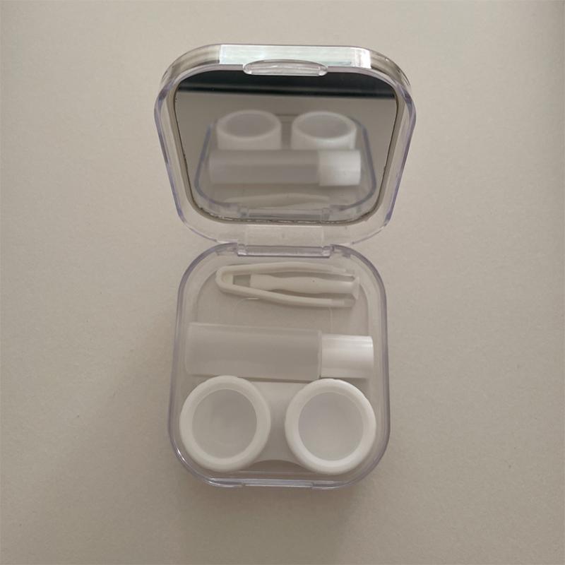 Прекрасный контейнер для контактных линз, мини-квадратный дорожный набор, футляр для очков, набор для хранения линз