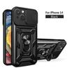 Armor Push Window Phone Case For Xiaomi 12T Pro Poco C40 M5 M4 Redmi K50 Ultra Note 11 Prime 11E 10 A1 Plus Power 5G 4G Cover