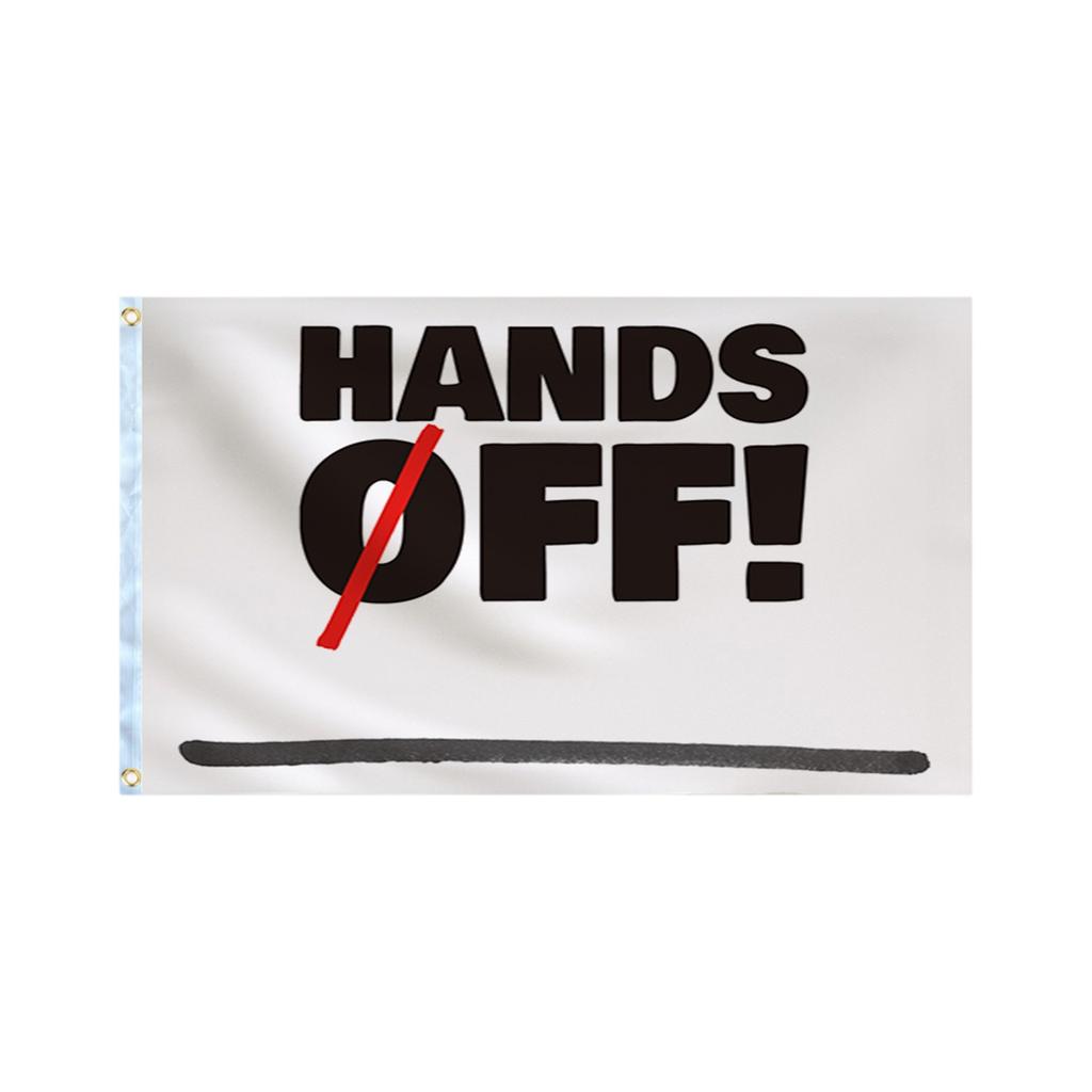 Hands Off Protest Social Security And Medicare Protest Flag Color Fade Resistant Polyester With Brass Grommets Gifts And Room Decor Indoor Outdoor