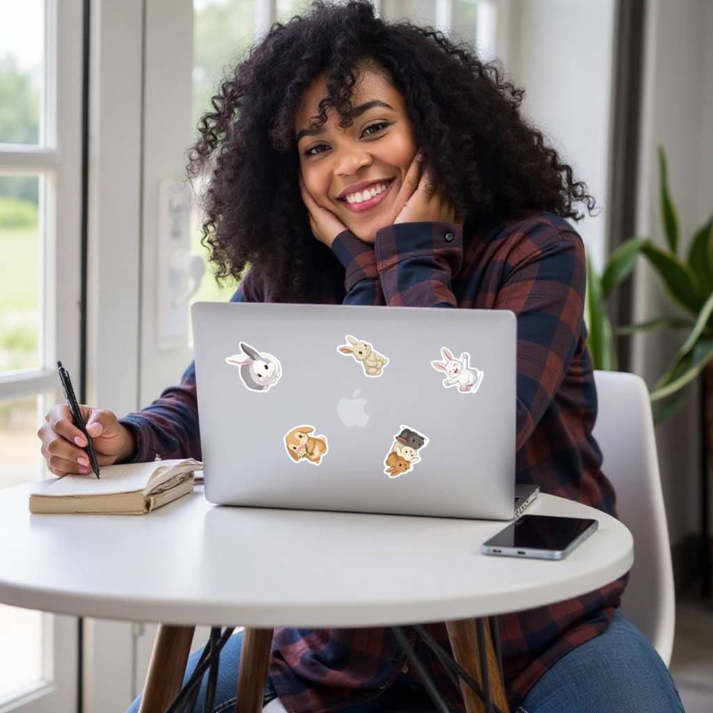 35pcs Whimsical Rabbit Stickers Cute Cute Animals Animal Stickers Stickers For Guitar Laptop Helmet Skateboard Suitcase