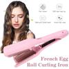 Electric Curling Iron with Automatic Lambswool Curling Tool Long Lasting Styling French Styling Rotating