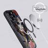 Чехол для телефона Catrina Красивая Девушка Роза Череп Магнитный Чехол Для iPhone 17 16 15 14 13 12 11 Для Magsafe Беспроводная Зарядка Чехол