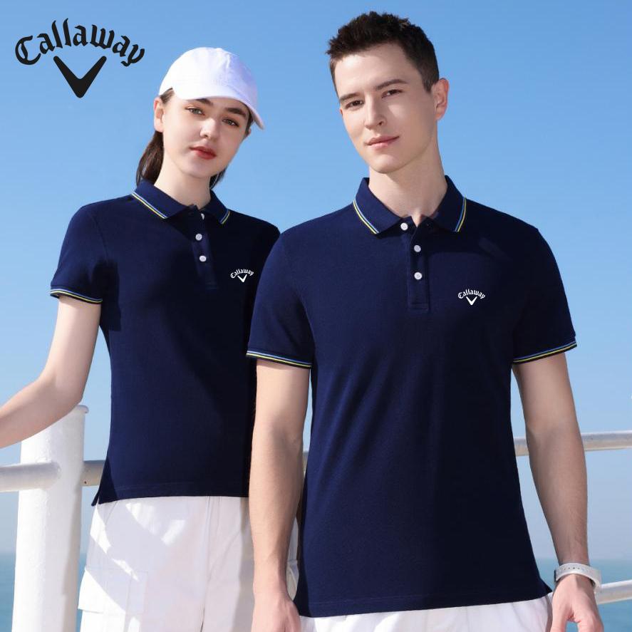Callaway 2025 Весна/Лето Вышивка Городской Спортивный Хлопковый Поло Рубашка для Мужчин и Женщин Быстросохнущая Пот Впитывающая Рубашка Поло
