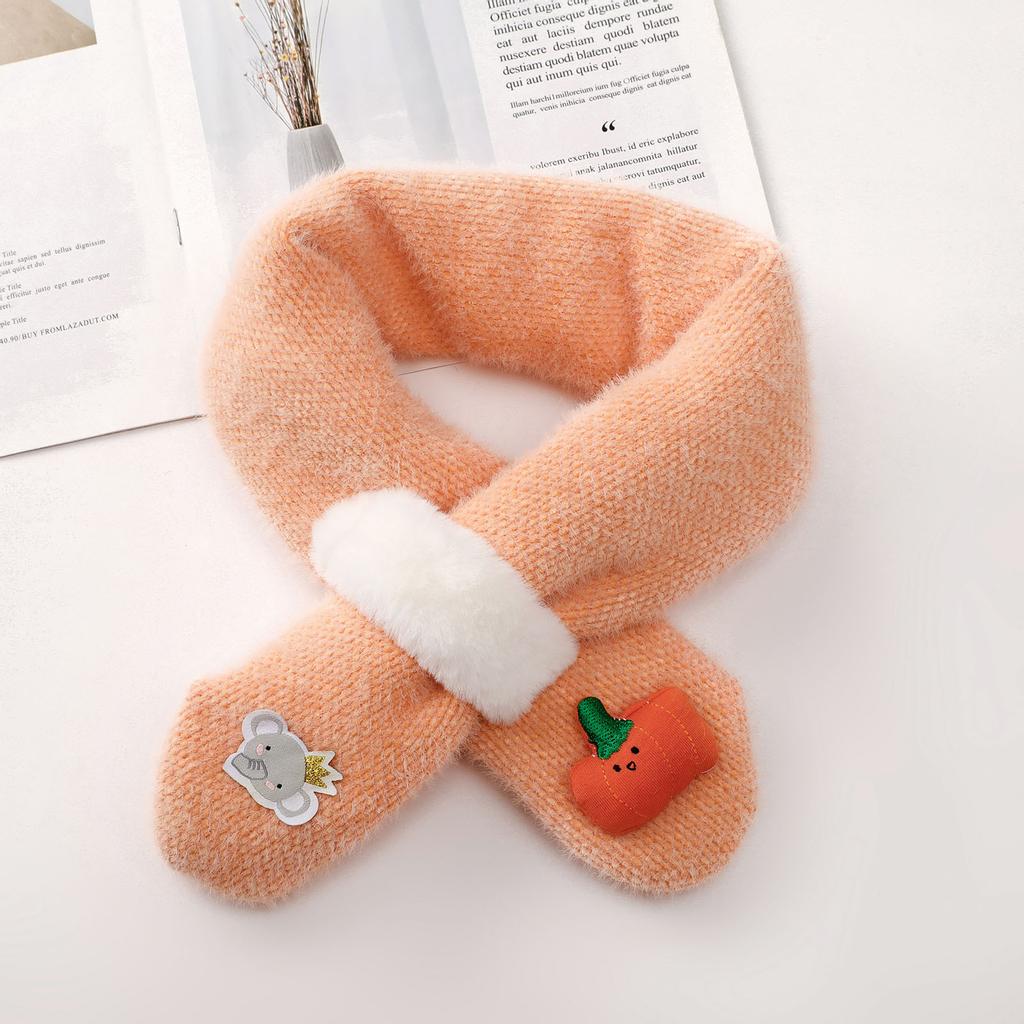 Детский зимний милый шарф, теплый шарф, утеплитель для шеи для малышей, мальчиков и девочек