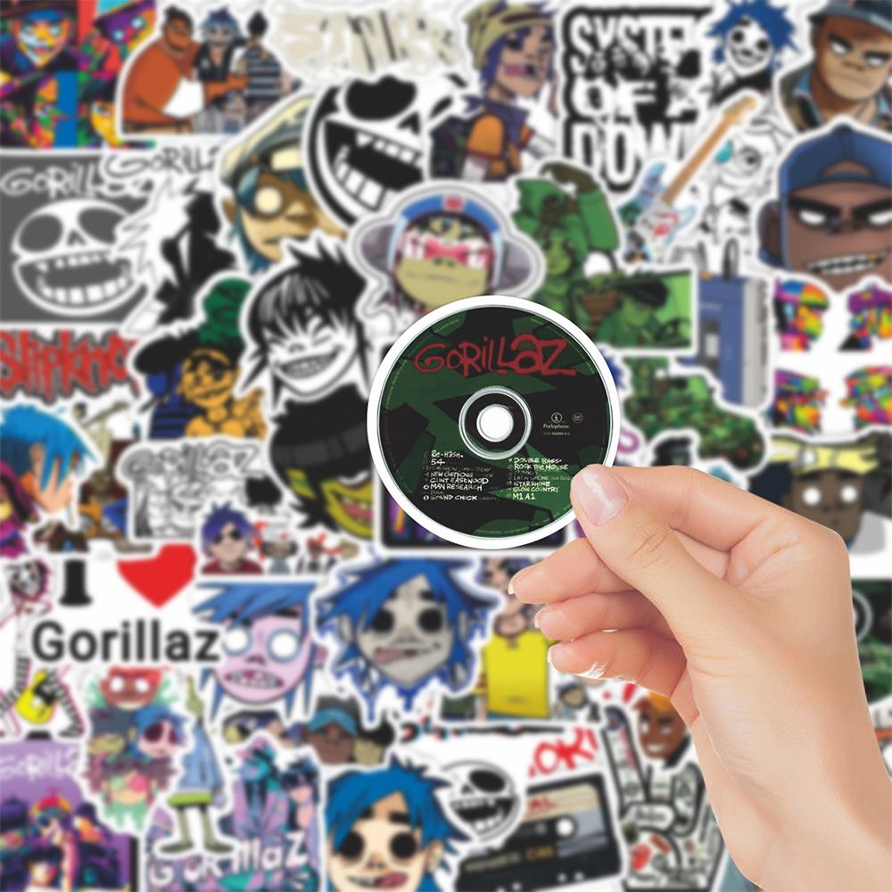 10 30 55 шт. Наклейки Музыкальной Группы Gorillaz Крутые Граффити Наклейки Для DIY Скейтборда Телефона Ноутбука Водонепроницаемые Смешные Наклейки Декор