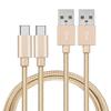 USB-C Cable for Google Pixel 6 - Google Pixel 6 Pro - Type USB-C Nylon Braided Gold 1 Meter [PACK OF 2] Phonillico®