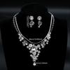 3 шт. Роскошный сверкающий круглый страз, сплав, ожерелье, серьги, свадебное бальное платье, темпераментный кристальный набор ювелирных изделий