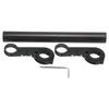 20CM Carbon Tube Bicycle Handlebar Extender Bracket Mount Bike Headlight Mount Bar StandBlack 20CM
