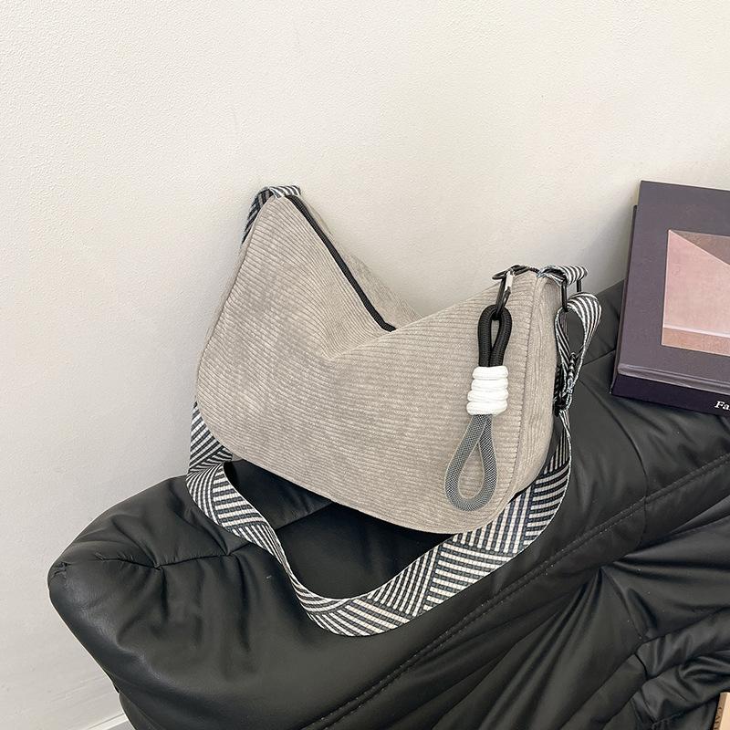 Модная универсальная женская сумка для поездок, большая вместительная сумка-мессенджер, вельветовая простая повседневная сумка через плечо, сумка для поездок