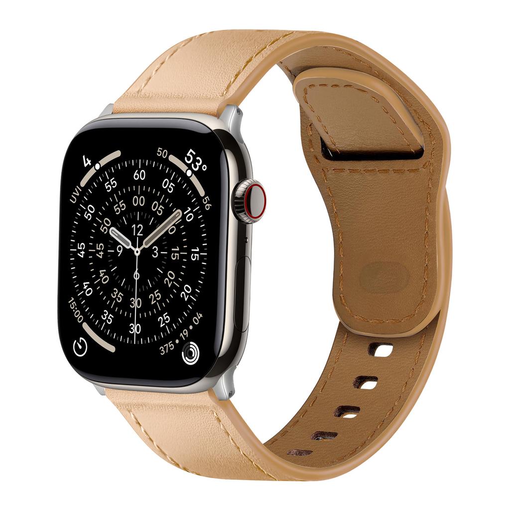 Ремешок из натуральной кожи для Apple Watch Ремешки 46 мм 49 мм 45 44 42 41 40 38 мм Correa Браслет iWatch Серии 11/10/9/8/7/6/SE/Ultra