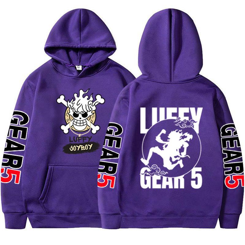 New fifth-gear Luffy printed sweater ONE PIECE animation peripheral long-sleeved hoodie fleece top
