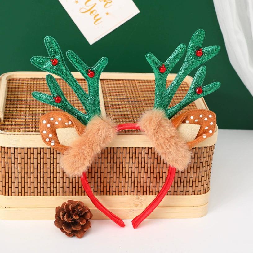 Christmas Reindeer Antler Headband: Plush, Fairy Mori Style for Kids & Adults