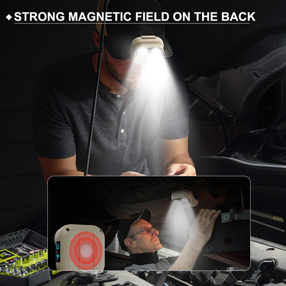 Умный светодиодный налобный фонарь с датчиком движения, с перезаряжаемой батареей и автоматическим датчиком для ночной ходьбы, чтения, ремонтных работ и кемпинга