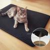 Double Layer Waterproof Cat Litter Trapping Mat Non-slip Washable Cat Cleaning Mat Cat Litter Box
