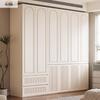 Modern Solid Wood Wardrobe: Light Luxury Storage Solution for Small Apartments