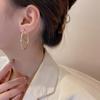 Серьги-гвоздики из нестандартного металла с серебряной иглой S925 для женщин - большой круглый дизайн