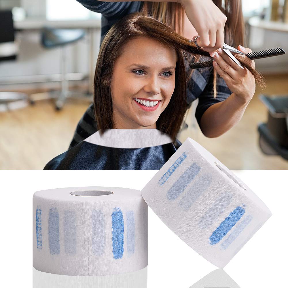 100 шт./рулон одноразовые полоски для шеи, бумажный воротник, эластичные парикмахерские полоски для парикмахерских, полоски для стрижки волос