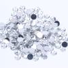 7mm 8mm Flatback Imitation Austrian Resin Rhinestones - White, White AB, Black - 14 Facets for Nails, Jewelry, and Hair Accessories