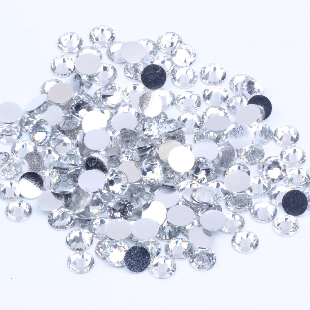 7mm 8mm Flatback Imitation Austrian Resin Rhinestones - White, White AB, Black - 14 Facets for Nails, Jewelry, and Hair Accessories
