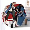 1pc Outdoor Umbrella with Anime Characters, Automatic Opening/Closing, Portable 3-Fold Design, 8-Rib Iron Frame - Perfect Gift for Fans, Traveler