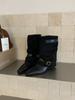Thick heel thick sole old money Han Fan Ju good-looking square head splicing belt buckle trouser boots autumn new western cowboy boots