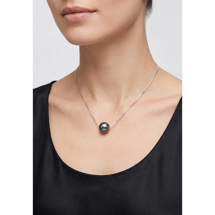 Collier - PEARLS & COLORS - Pearls & Colors - Perle de culture de Tahiti 7-8 mm - Argent 925 - Longueur 42 cm