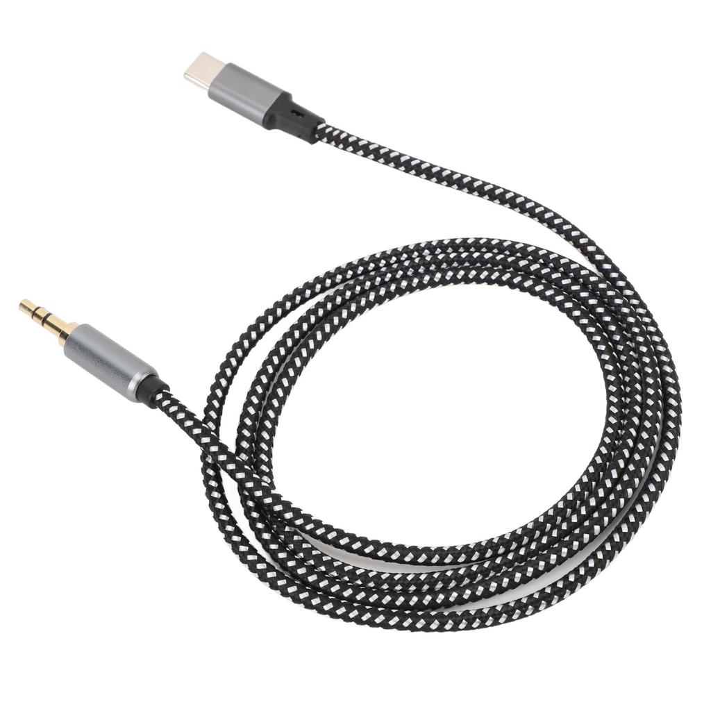 1m TYPE C To 3.5mm Sound Aux Jack Cable USB C To 3.5mm Cord for Jogging Driving Travels