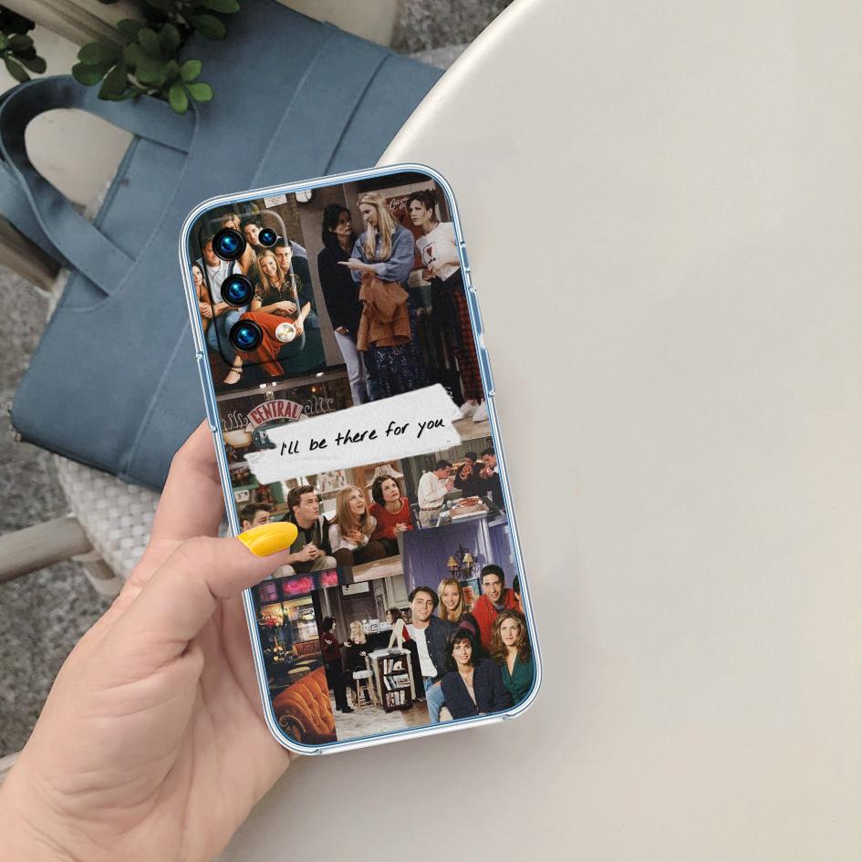 CJ51 F-friends Soft Shell Transparent Phone Case for Motorola Moto G7 G8 G9 G84 G85 G73 G24 G15 Z2 Play Power Plus