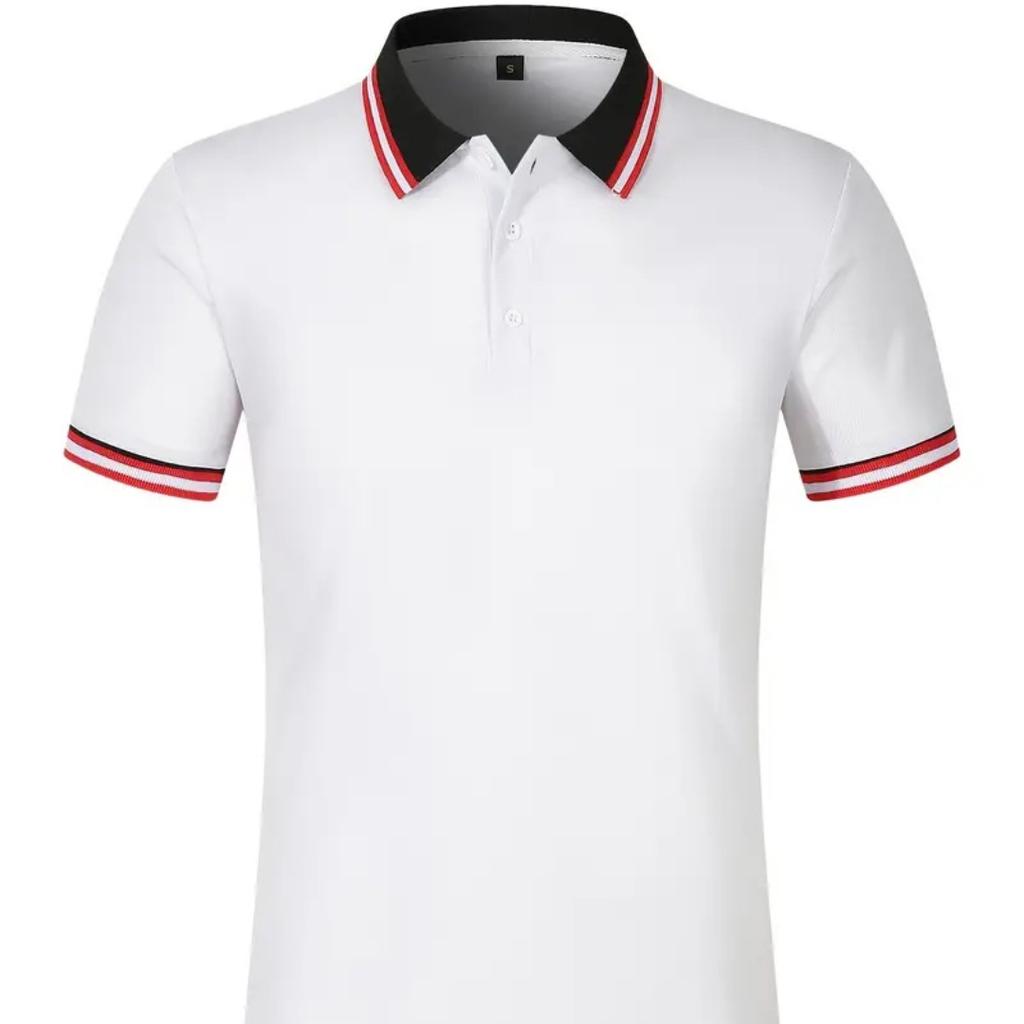 Новая мужская повседневная рубашка поло с пуговицами, ребристыми лацканами, универсальная футболка, топы, модная толстовка