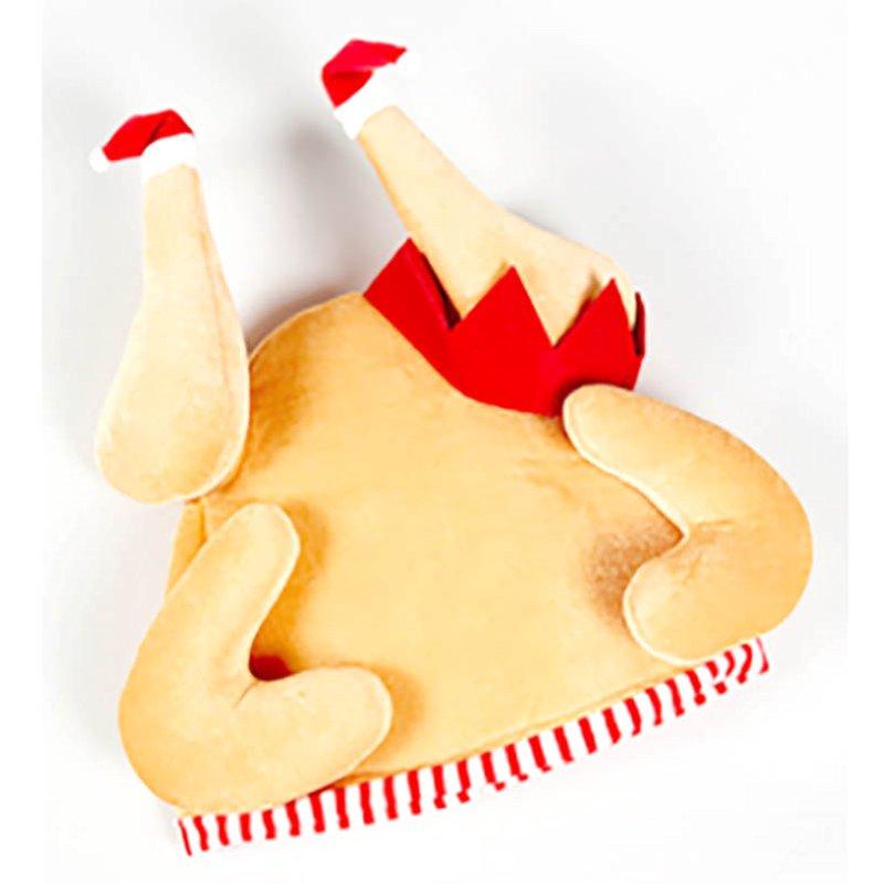 Funny Carnival Chicken Leg Hat for Adults 2pcs Set - Christmas Thanksgiving Decoration Turkey Hat Halloween Party Festive Cap