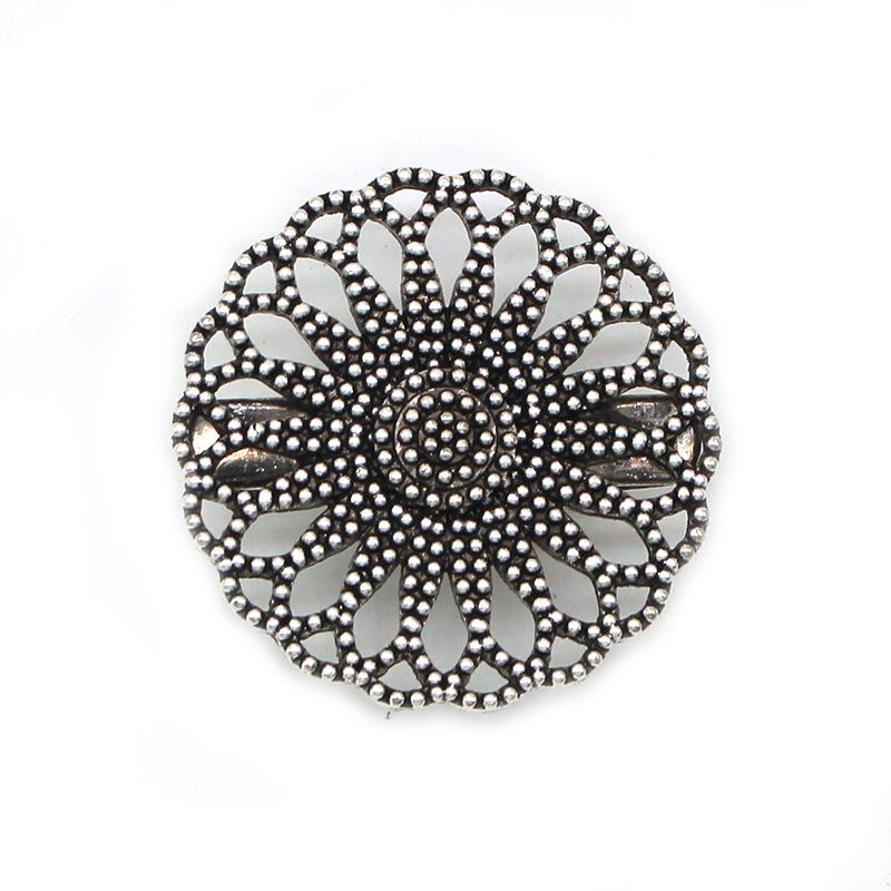 1PC Vintage Collar Clip Shawl Cardigan Flower Patterns Brooches Sweater Pins Dresses Buckle