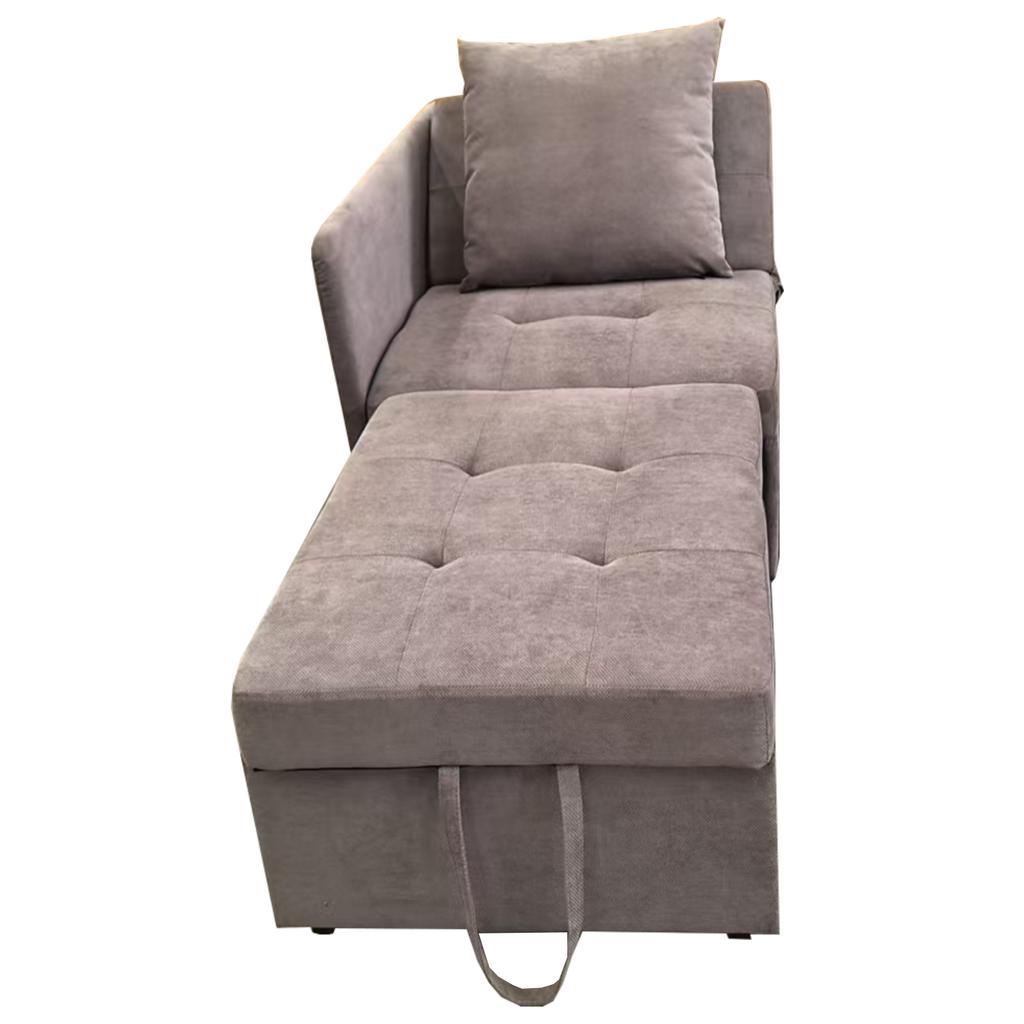 Upholstered Bed Sofa Bed 3 in 1 Multifunctional Sofa Bed, Linen Fabric Sofa with Adjustable Backrest, Lounge Sofa for Small Spaces
