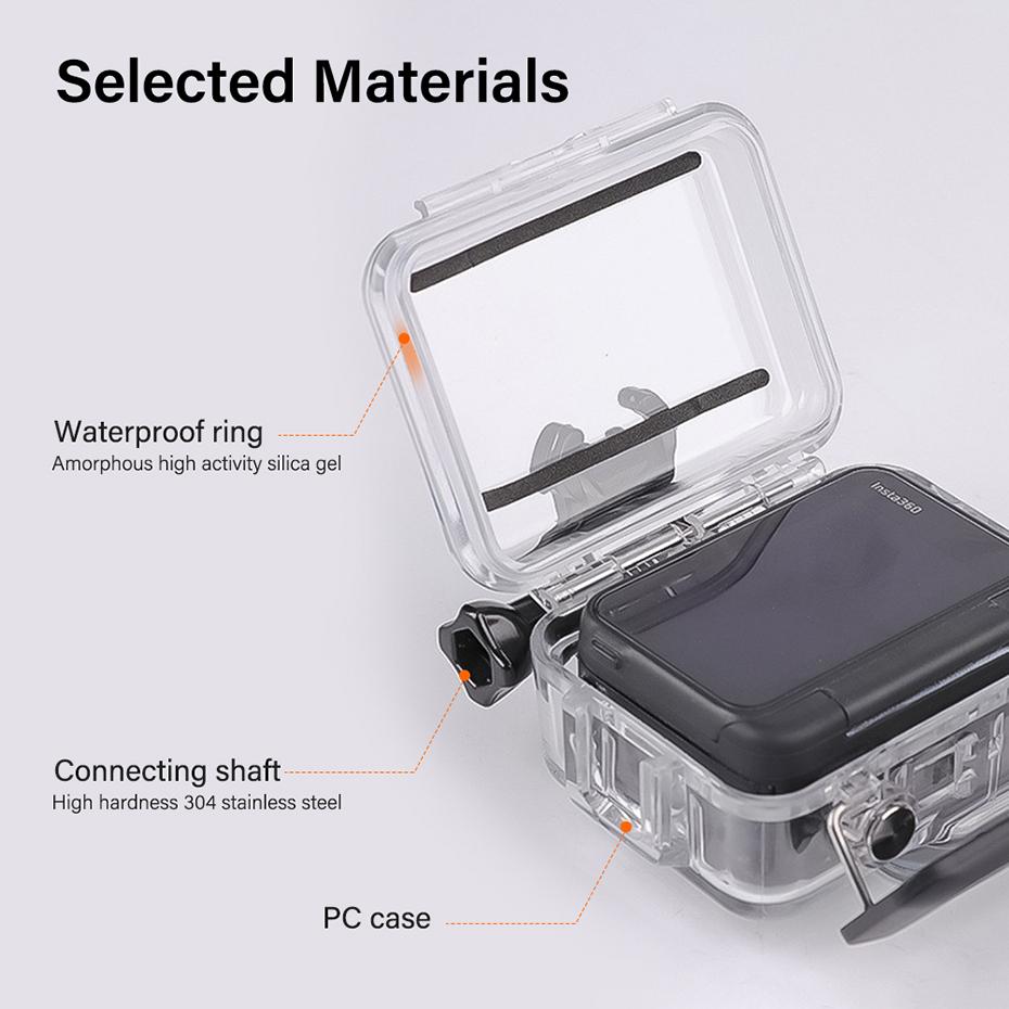 Водонепроницаемый кейс для дайвинга 60M для Insta360 Ace Insta360 Pro Pro 2, защитная сумка для экшн-камеры, прозрачная крышка с оптическим стеклом