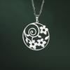 Teamer Flower Snail Circular Necklace Stainless Steel Jewelry For Women Countryside Style Accessories No Rust Friend Gift New