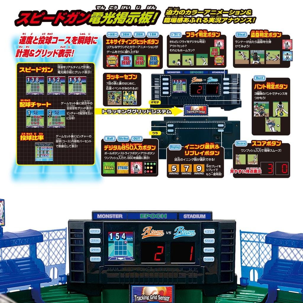 EPOCH Baseball Board 3D Ace Monster Control ST Mark Certification Toy Game для детей от 5 лет и старше Количество игроков EPOCH 2