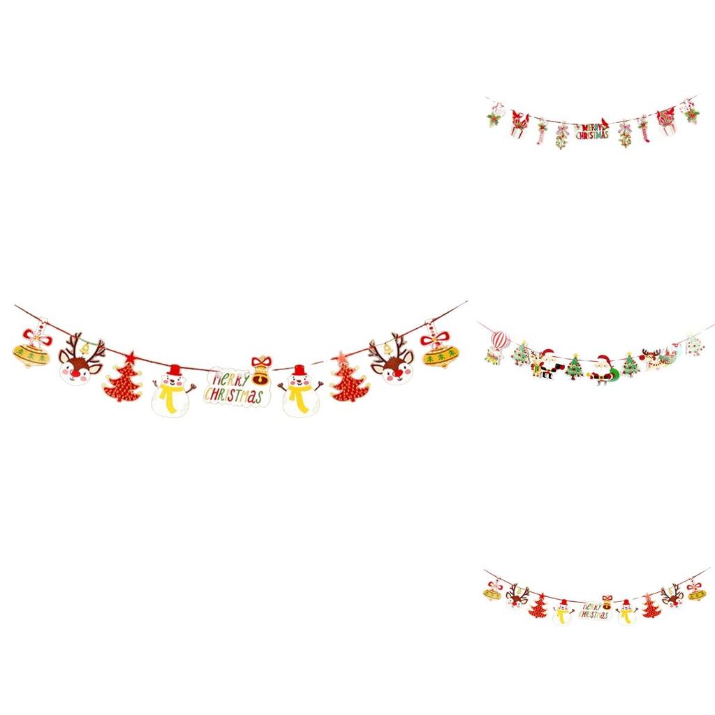 Праздничный рождественский дух, флаг-гирлянда, украшение, Санта-Клаус, украшение для вечеринки