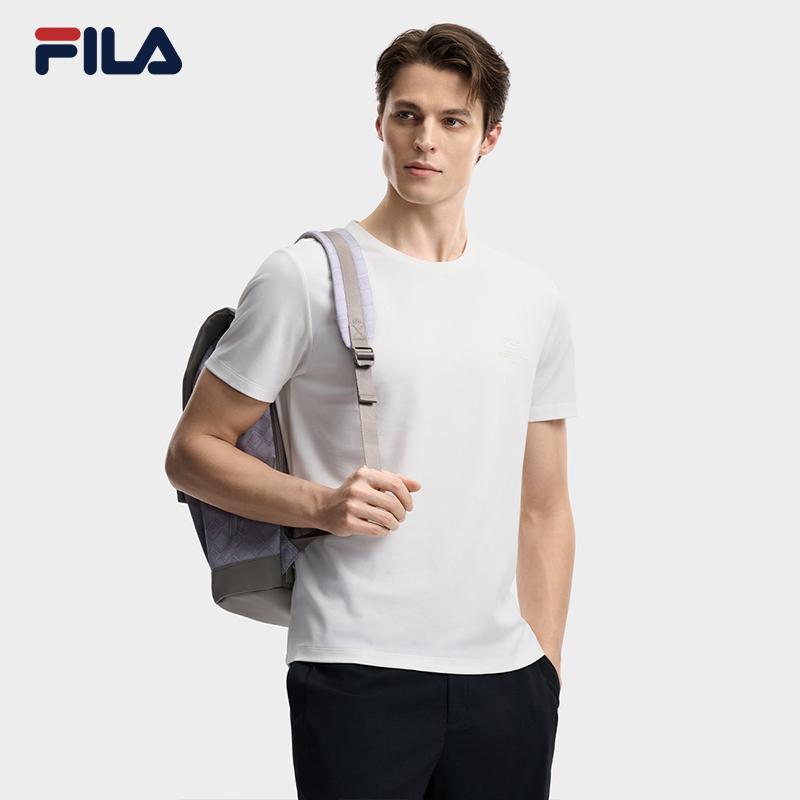 Fila Белая повседневная модная спортивная футболка мужские топы F11M623105F-WT