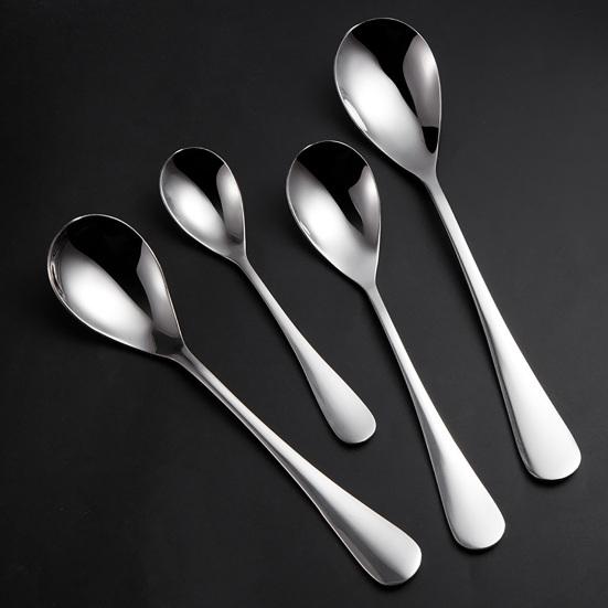 Coffee Spoon Non-slip Mirror Polished Unbreakable Rustproof Long Handle Stirring Stainless Steel Dishwasher Safe Dessert